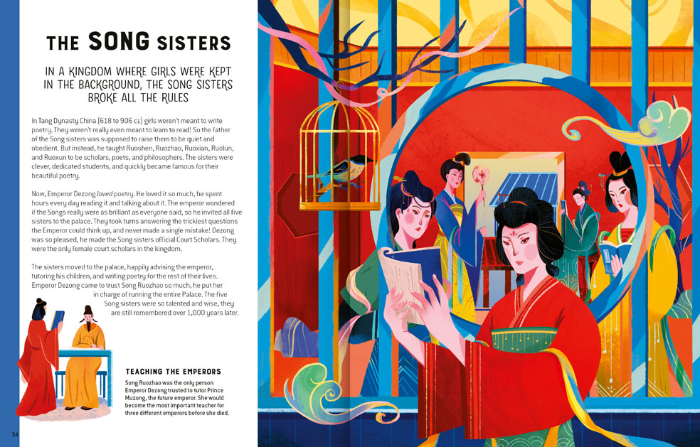 Book pages about the Song sisters