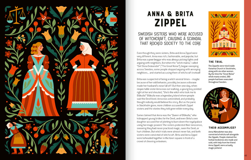 Book pages about Anna and Brita Zippel